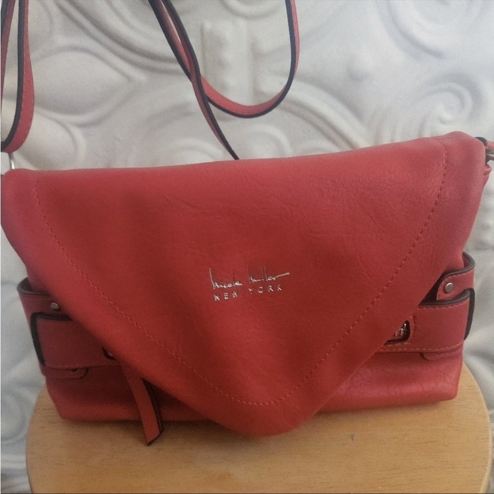 Nicole Miller New York Vibrant Red Crossbody. EXCELLENT CONDITION!